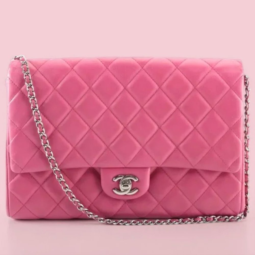 Chanel Quilted Single Flap New Clutch on Chain - Picture 1 of 13